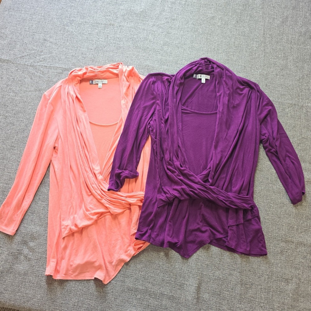 Jennifer Lopez Blouses Faux Wrap Womens Lot Of 2 Medium